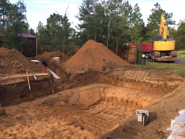 Pool Site Excavation in Danbury